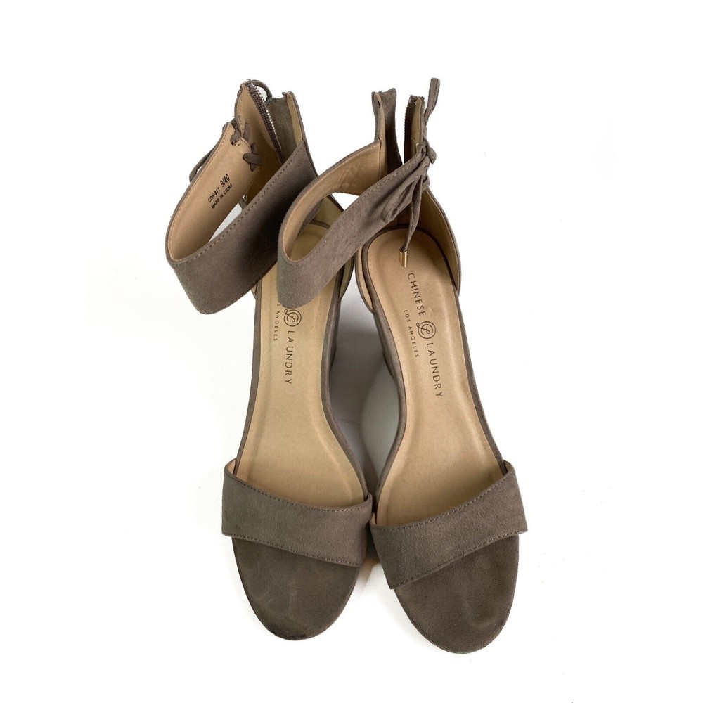 Chinese Laundry Brown Wedge Sandal, Women's Size 9 M, Nude NEW MSRP $79.95
